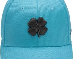 Black Clover Men's Pro Luck Fitted Golf Hat Blue Radiance