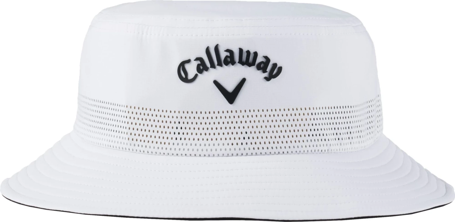 Callaway Men's CG Bucket Golf Hat White 3 Callaway Men's CG Bucket Golf Hat White