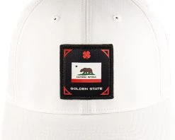 Black Clover Men's Cali Represent Fitted Golf Hat White