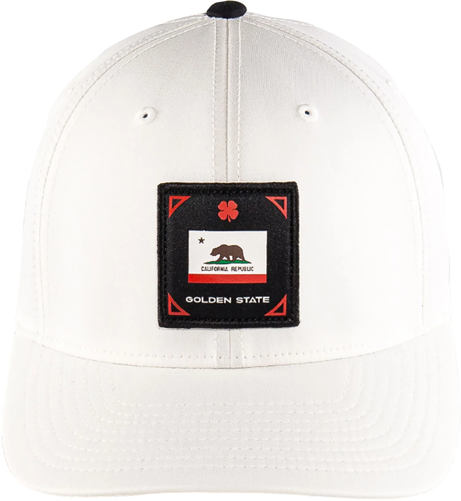 Black Clover Men's Cali Represent Fitted Golf Hat White 3 Black Clover Men's Cali Represent Fitted Golf Hat White