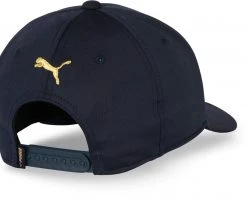 PUMA Men's PUMA X PTC Chase Dreams Snapback Golf Hat Navy/gold -Golf Hats Sales Store unnamed file 1521