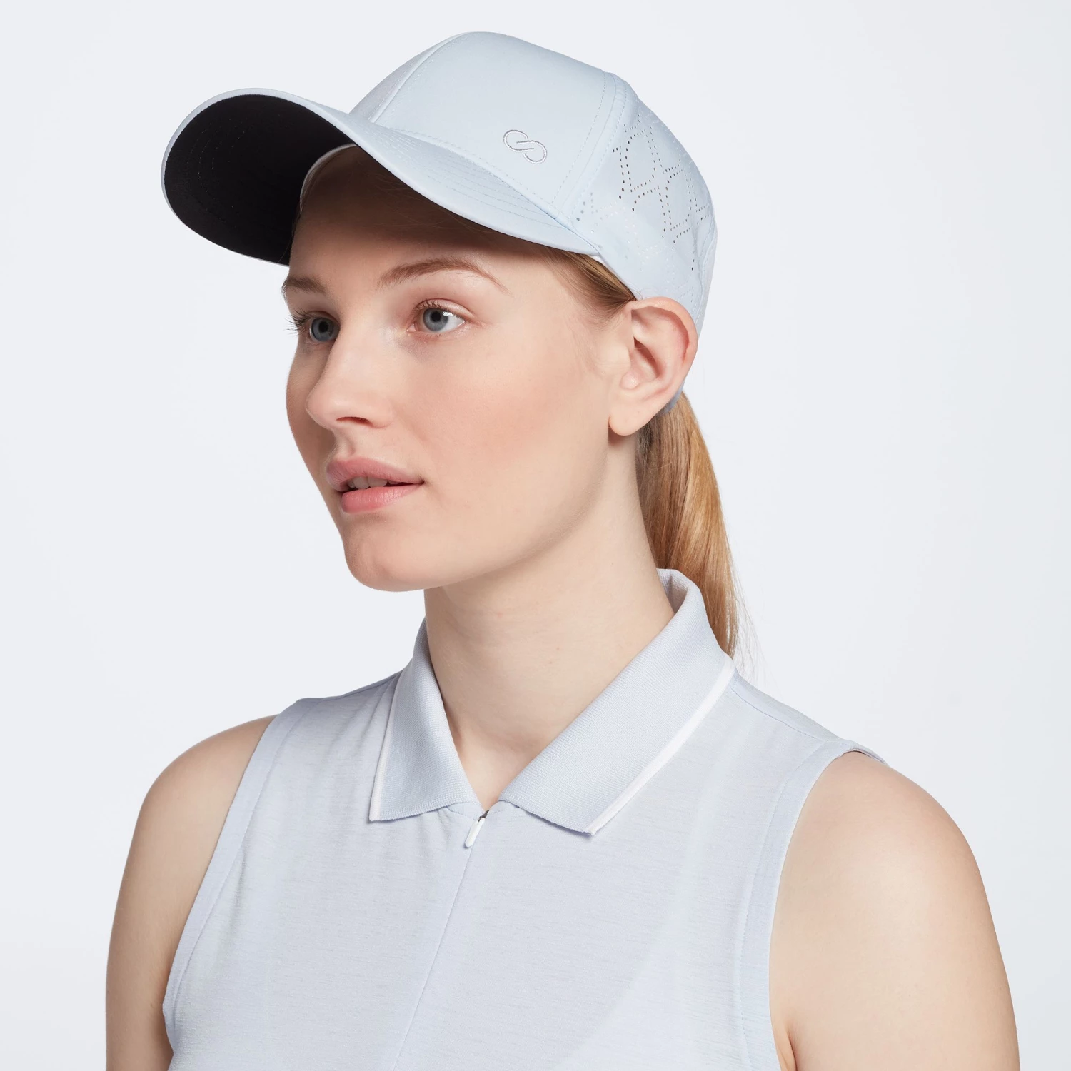 Calia Women's Golf Perforated Cap White 3 Calia Women's Golf Perforated Cap White