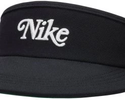 Nike Men's 2022 AeroBill Tall Golf Visor Black/white