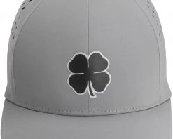 Golf Hats Sales Store 34 Black Clover Men's Seamless Luck 3 Fitted Golf Hat Grey