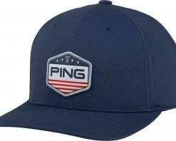 PING Men's Liberty Performance Snapback Golf Hat Navy