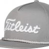 Titleist Men's Tour Rope Flat Brim Snapback Golf Hat Grey/white