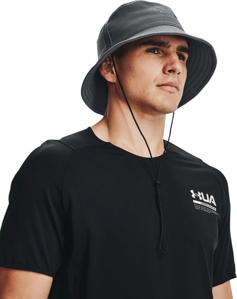 Under Armour Men's Iso-Chill ArmourVent Bucket Hat Grey 4 Under Armour Men's Iso-Chill ArmourVent Bucket Hat Grey - Image 2