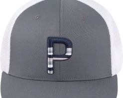 PUMA Men's Sundown Trucker P Snapback Golf Hat White/navy -Golf Hats Sales Store unnamed file 461