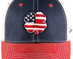 Black Clover Men's USA Flag Two-Tone Vintage Golf Hat Blue/red/white