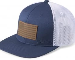 PUMA Men's Volition Heritage Trucker Snapback Golf Hat Navy/white