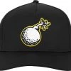 Waggle Men's Hitting Bombs Golf Hat Black 1 Waggle Men's Hitting Bombs Golf Hat Black -Golf Hats Sales Store unnamed file 513