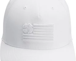 Black Clover Men's Clover Nation 15 Snapback Golf Hat White
