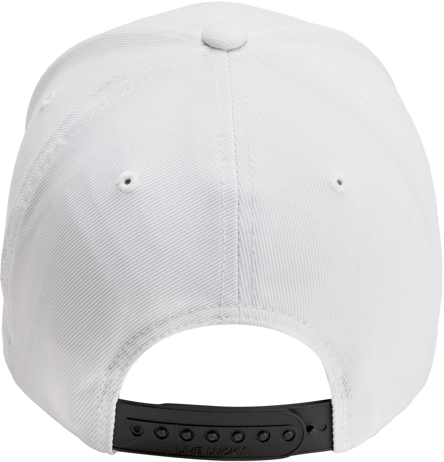 Black Clover Men's Clover Nation 15 Snapback Golf Hat White 4 Black Clover Men's Clover Nation 15 Snapback Golf Hat White - Image 2