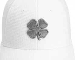 Black Clover Men's Flew Waffle 11 Fitted Golf Hat White