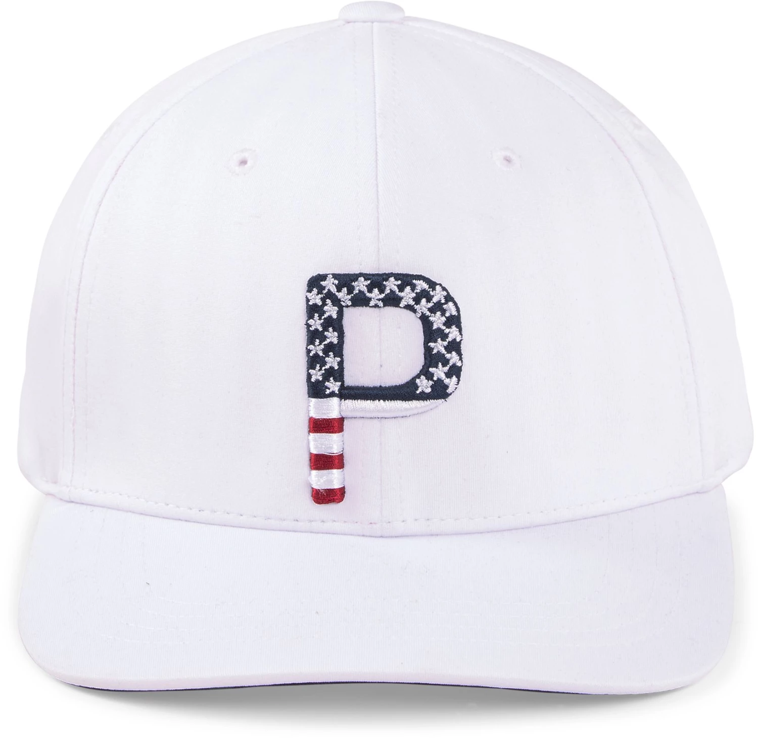 PUMA Pars And Stripes P Snapback Golf Hat For Men Navy Blazer 5 PUMA Pars And Stripes P Snapback Golf Hat For Men Navy Blazer - Image 3