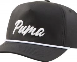 PUMA Retro Rope Snapback Golf Hat For Men Black/white