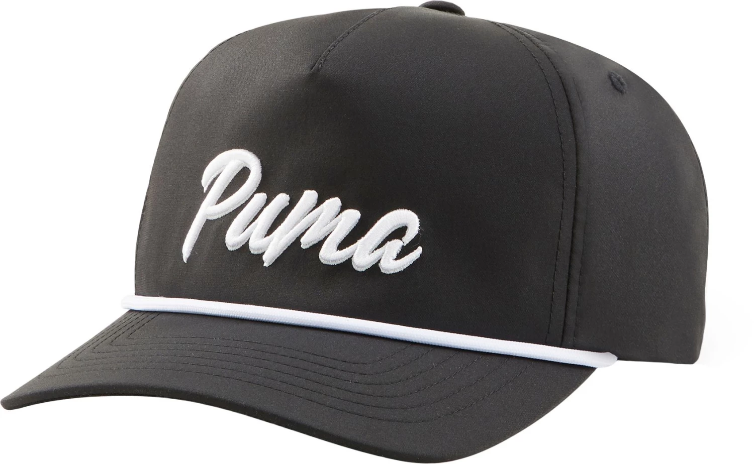 PUMA Retro Rope Snapback Golf Hat For Men Black/white 3 PUMA Retro Rope Snapback Golf Hat For Men Black/white