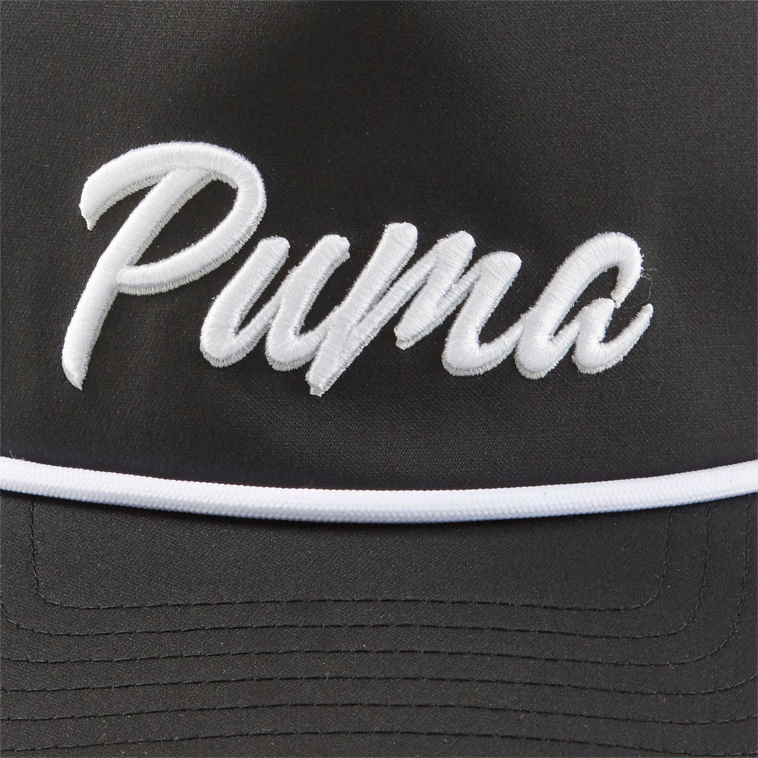 PUMA Retro Rope Snapback Golf Hat For Men Black/white 6 PUMA Retro Rope Snapback Golf Hat For Men Black/white - Image 4
