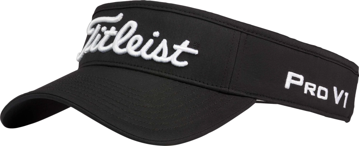 Titleist Men's Tour Performance Golf Visor Black/white 3 Titleist Men's Tour Performance Golf Visor Black/white