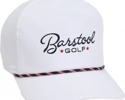 Barstool Sports Men's Imperial Rope Golf Hat White/navy/red