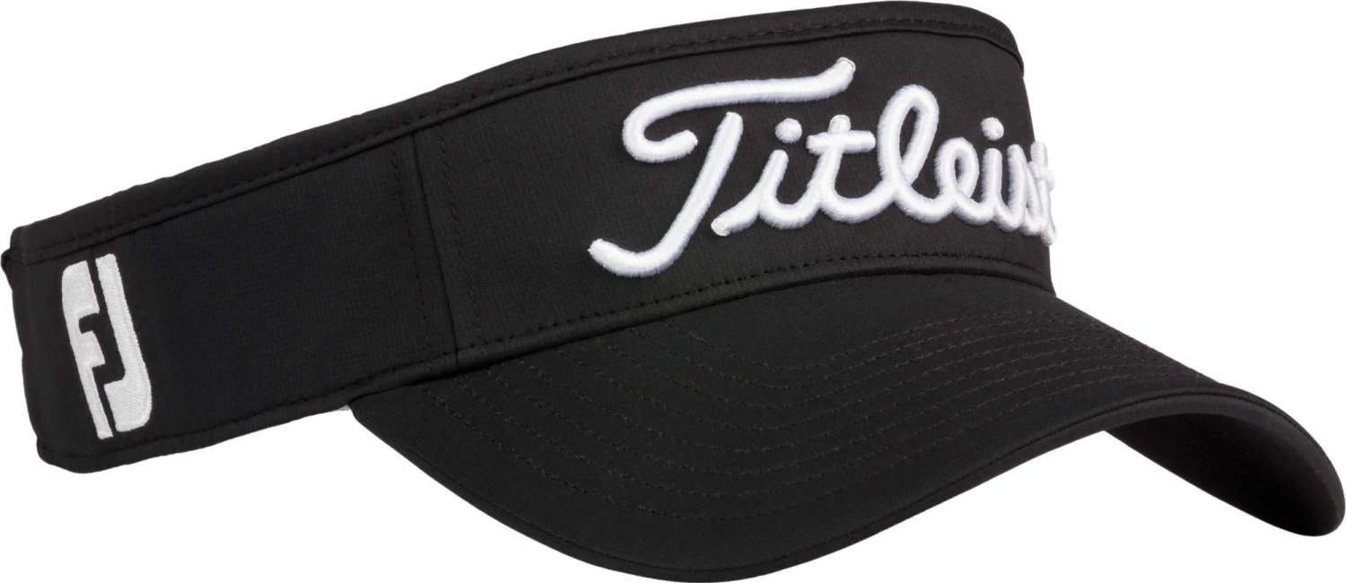 Titleist Men's Tour Performance Golf Visor Black/white 5 Titleist Men's Tour Performance Golf Visor Black/white - Image 3