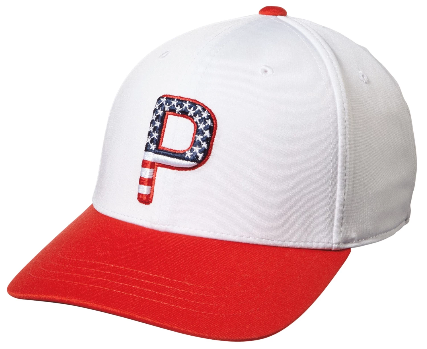PUMA Men's 2020 P110 Stars & Stripes Golf Hat White 3 PUMA Men's 2020 P110 Stars & Stripes Golf Hat White