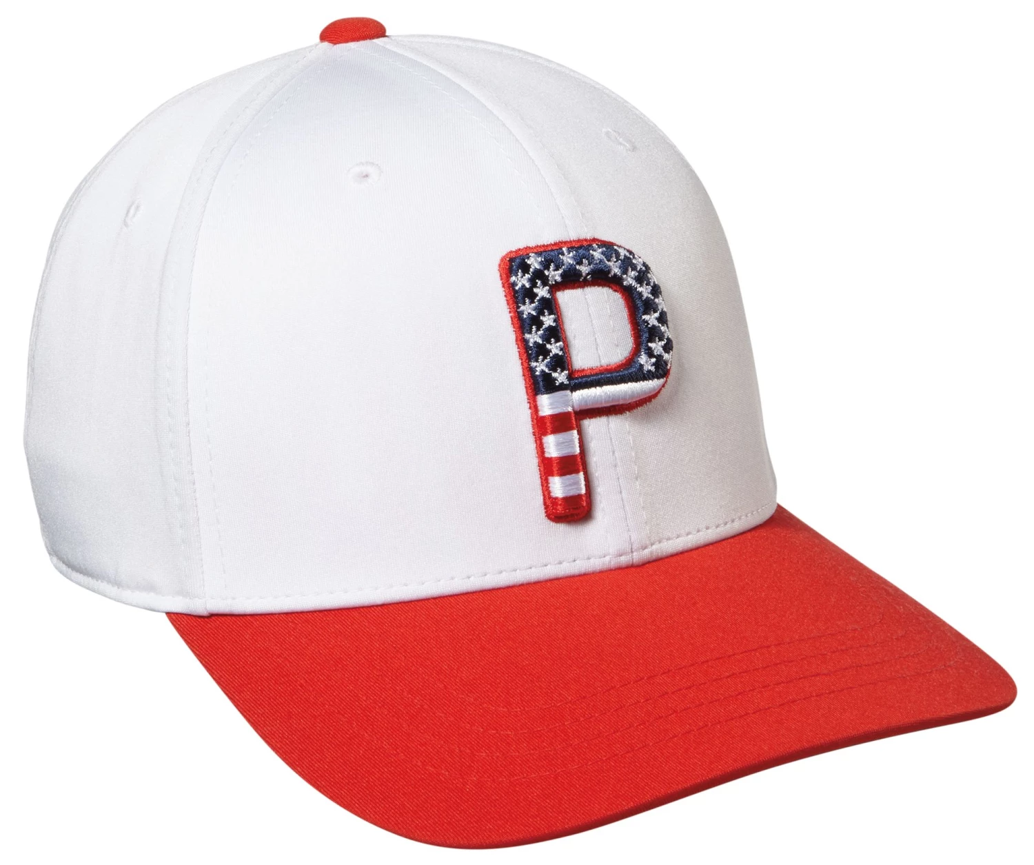 PUMA Men's 2020 P110 Stars & Stripes Golf Hat White 4 PUMA Men's 2020 P110 Stars & Stripes Golf Hat White - Image 2