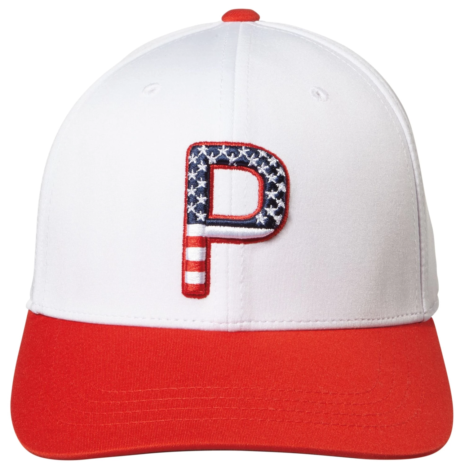 PUMA Men's 2020 P110 Stars & Stripes Golf Hat White 5 PUMA Men's 2020 P110 Stars & Stripes Golf Hat White - Image 3