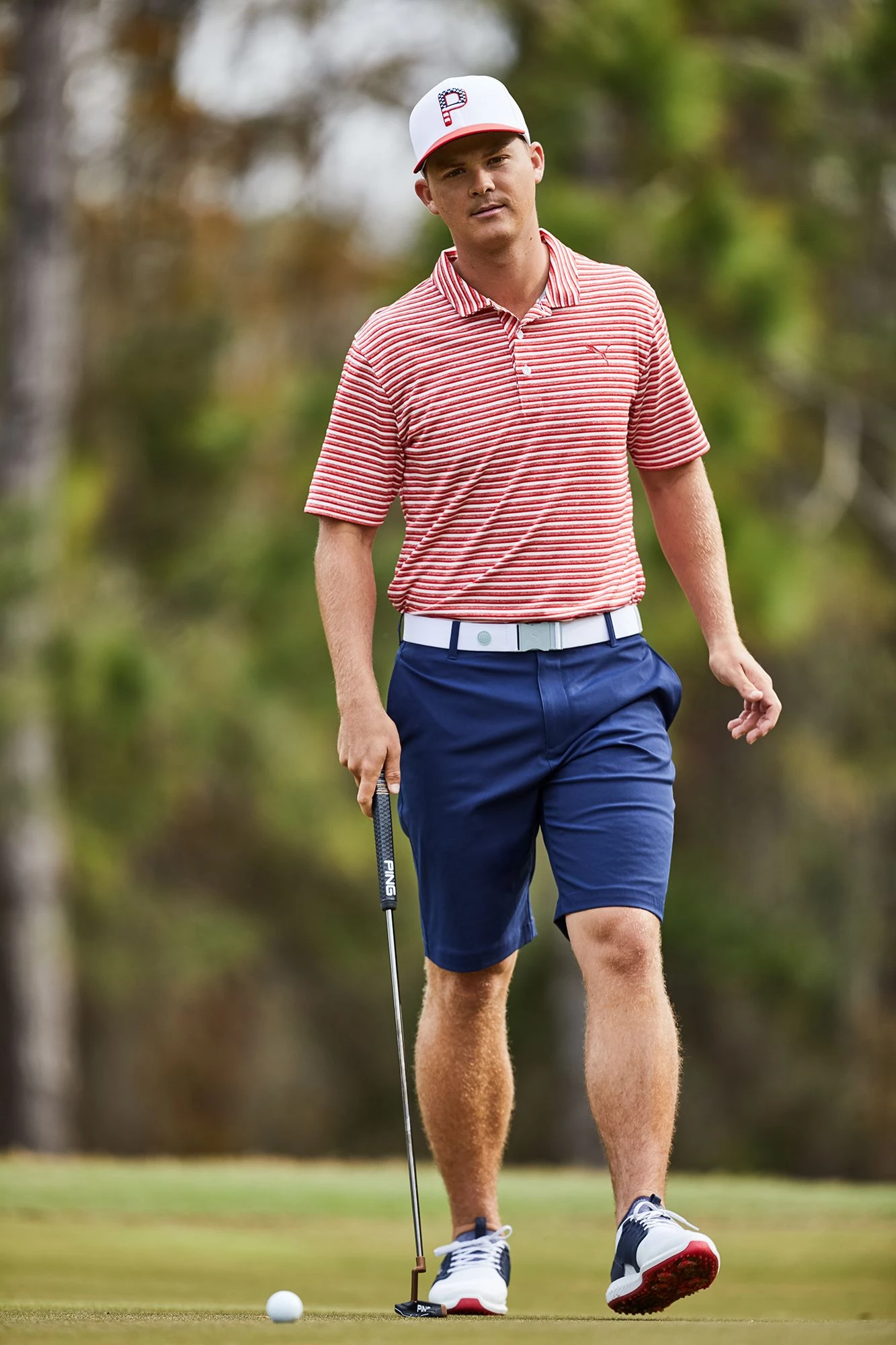 PUMA Men's 2020 P110 Stars & Stripes Golf Hat White 6 PUMA Men's 2020 P110 Stars & Stripes Golf Hat White - Image 4