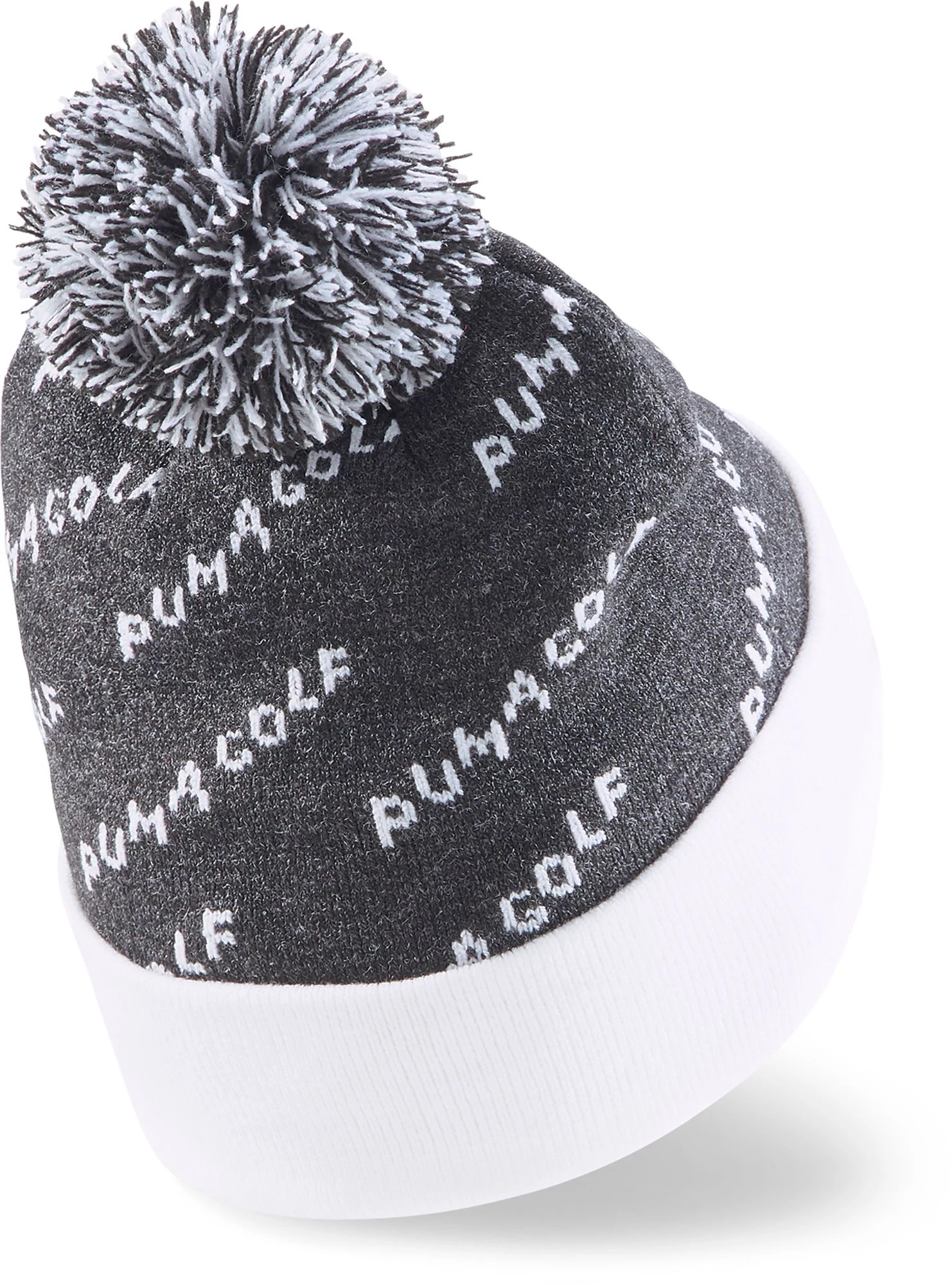 PUMA Men's Golf P Removable Pom Beanie Blue/white 5 PUMA Men's Golf P Removable Pom Beanie Blue/white - Image 3