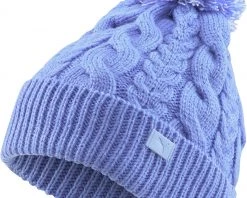 PUMA Women's Golf Cable Pom Beanie Lavender/white
