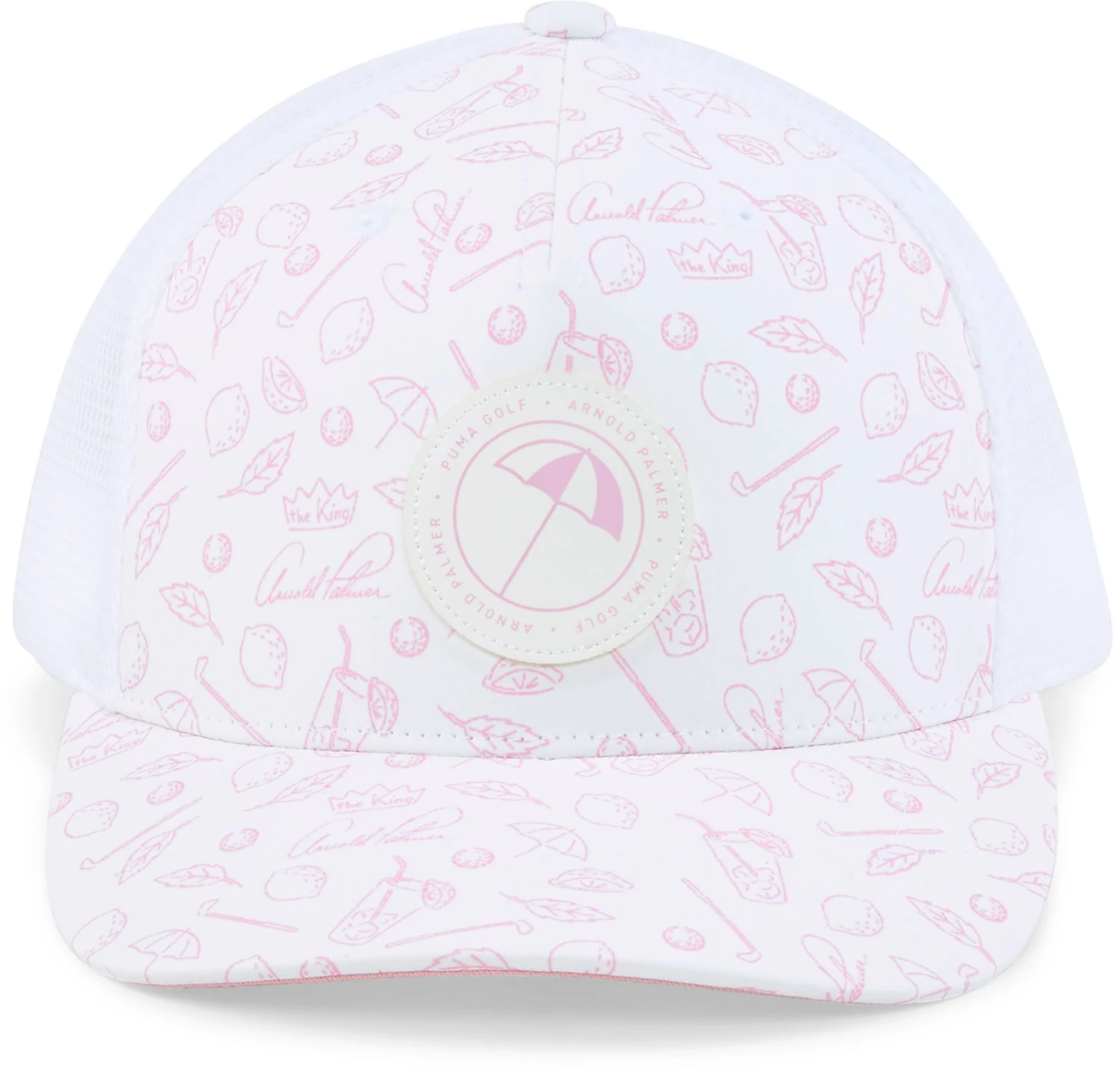 PUMA Men's Golf Arnold Palmer King Snapback Hat White/pink 4 PUMA Men's Golf Arnold Palmer King Snapback Hat White/pink - Image 2