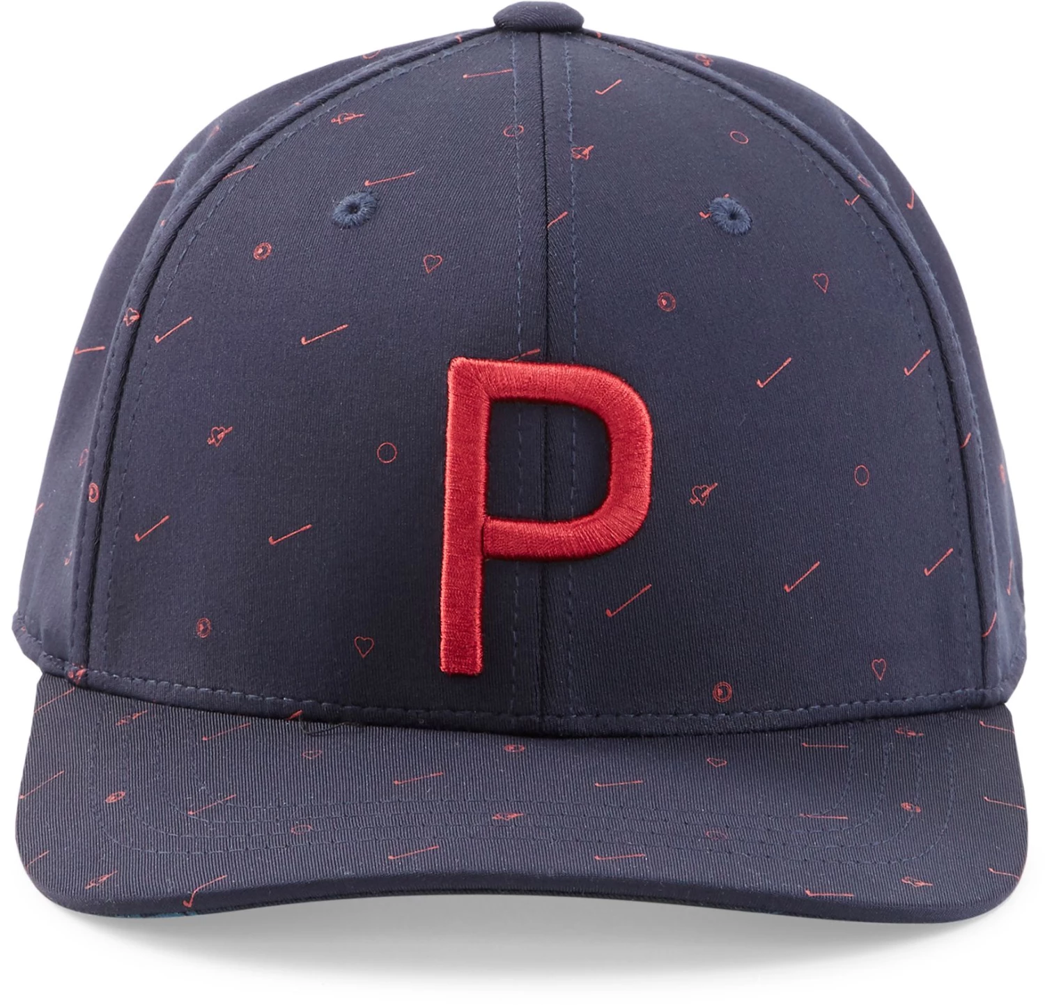 PUMA Men's Love Golf P Snapback Golf Hat Navy 3 PUMA Men's Love Golf P Snapback Golf Hat Navy