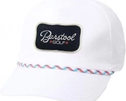 Barstool Sports Men's Rope Snapback Golf Hat White
