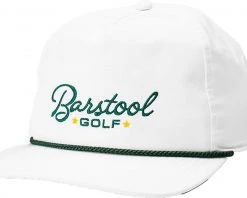 Barstool Sports Men's Rope Snapback Golf Hat White