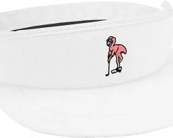 Imperial Men's The Fuzzy Flamingo Terry Cloth Imperial Tour Golf Visor White