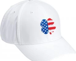 Black Clover Men's USA Classic Snapback Golf Hat White -Golf Hats Sales Store unnamed file 941