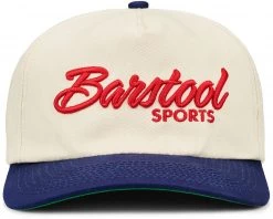Barstool Sports Men's Retro Golf Snapback Hat Tan/navy
