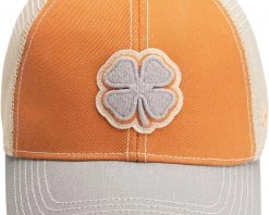 Black Clover Men's Two-Tone Vintage 22 Snapback Golf Hat Orange